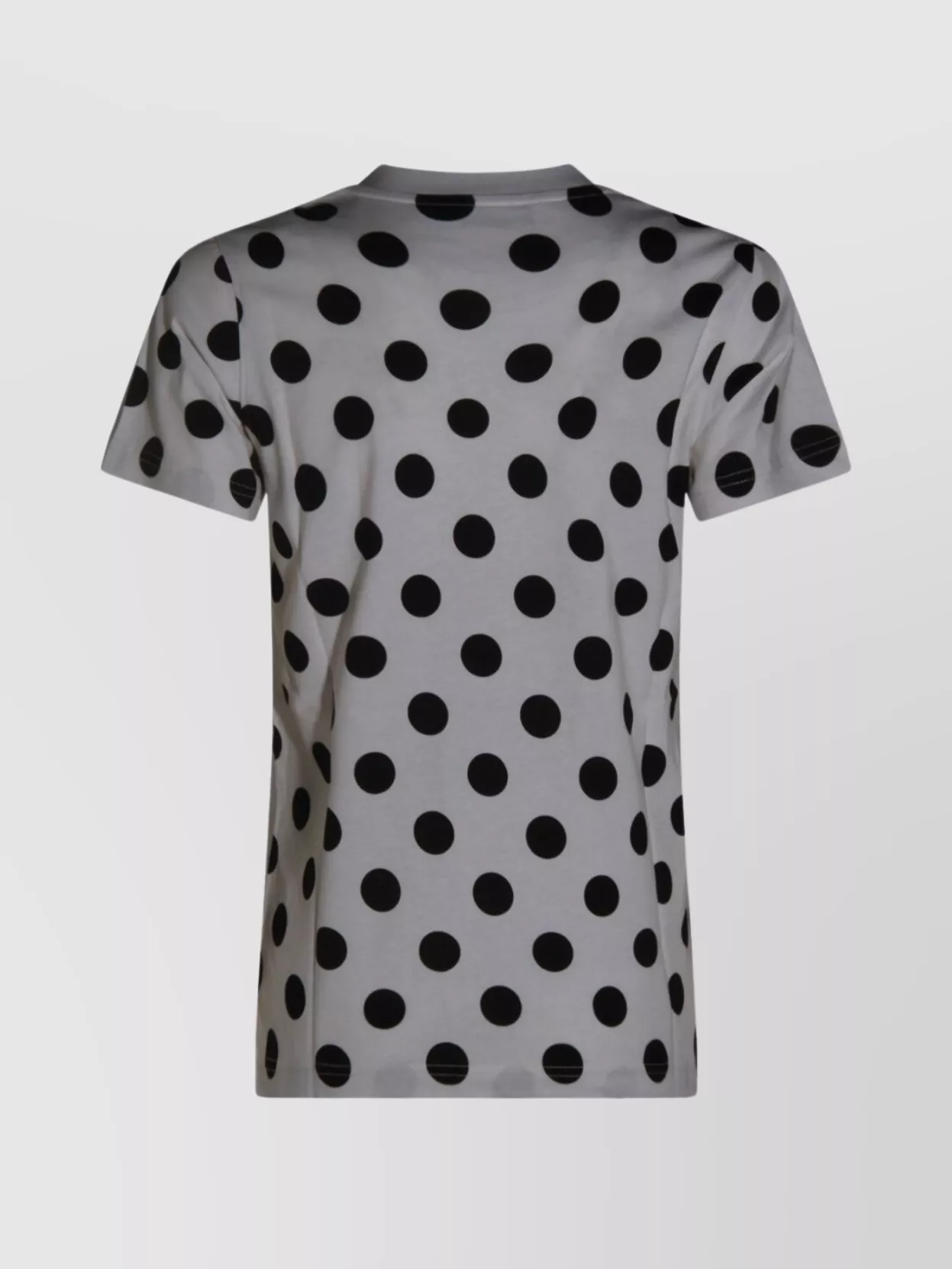 Moschino Polka Dot Graphic Print Short Sleeve Top In White