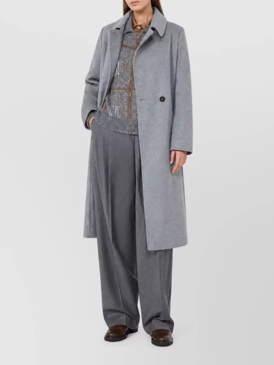 S Max Mara Virgin Wool Fitted Coat