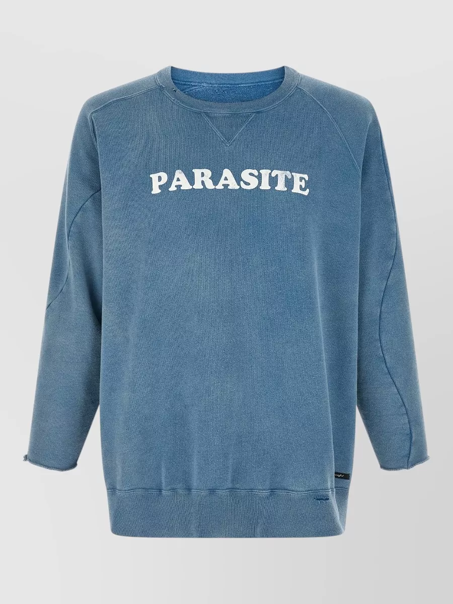 Undercover cotton graphic print crew neck 3/4 sleeve sweatshirt