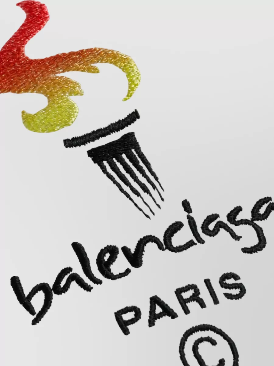 Balenciaga Cotton Relaxed-Fit Logo-Embroidered Hoodie