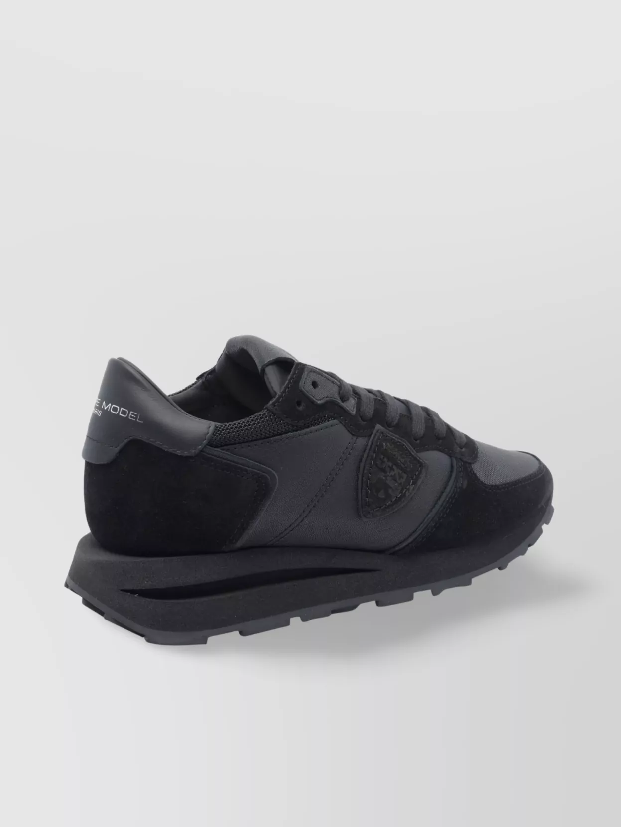 Philippe Model Logo Leather Suede Mesh Round Toe