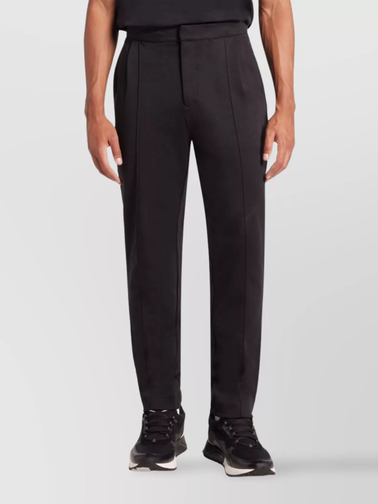 Michael Kors Knit Trousers With Pockets And Pleats In Black