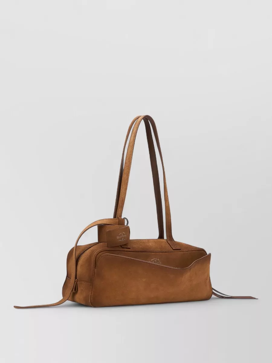 Balenciaga Carrie Small Suede Shoulder Bag