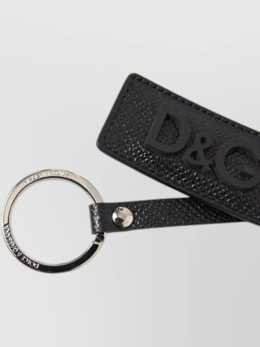 Dolce&Gabbana Leather Logo Keychain