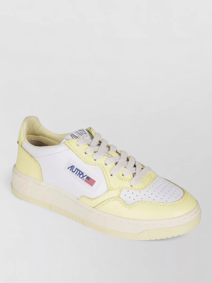 Autry leather paneled low-top sneakers