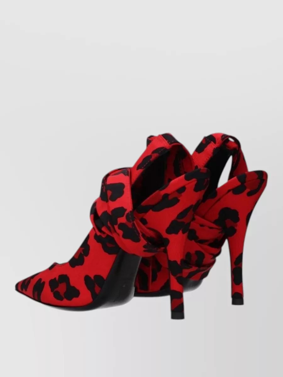 The Attico Leopard Print Tie Sandals