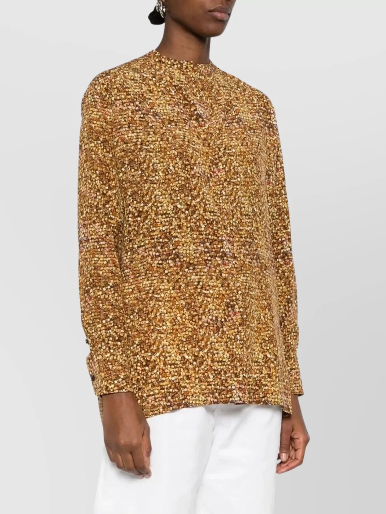 Isabel Marant Mosaic Print Silk Blouse