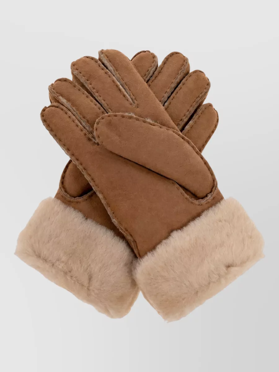 Ugg shearling turn-cuff gloves