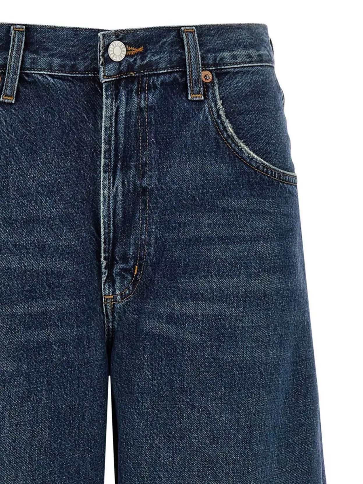 Agolde 'Nexus' Wide Leg Jeans With Contrast Stitching