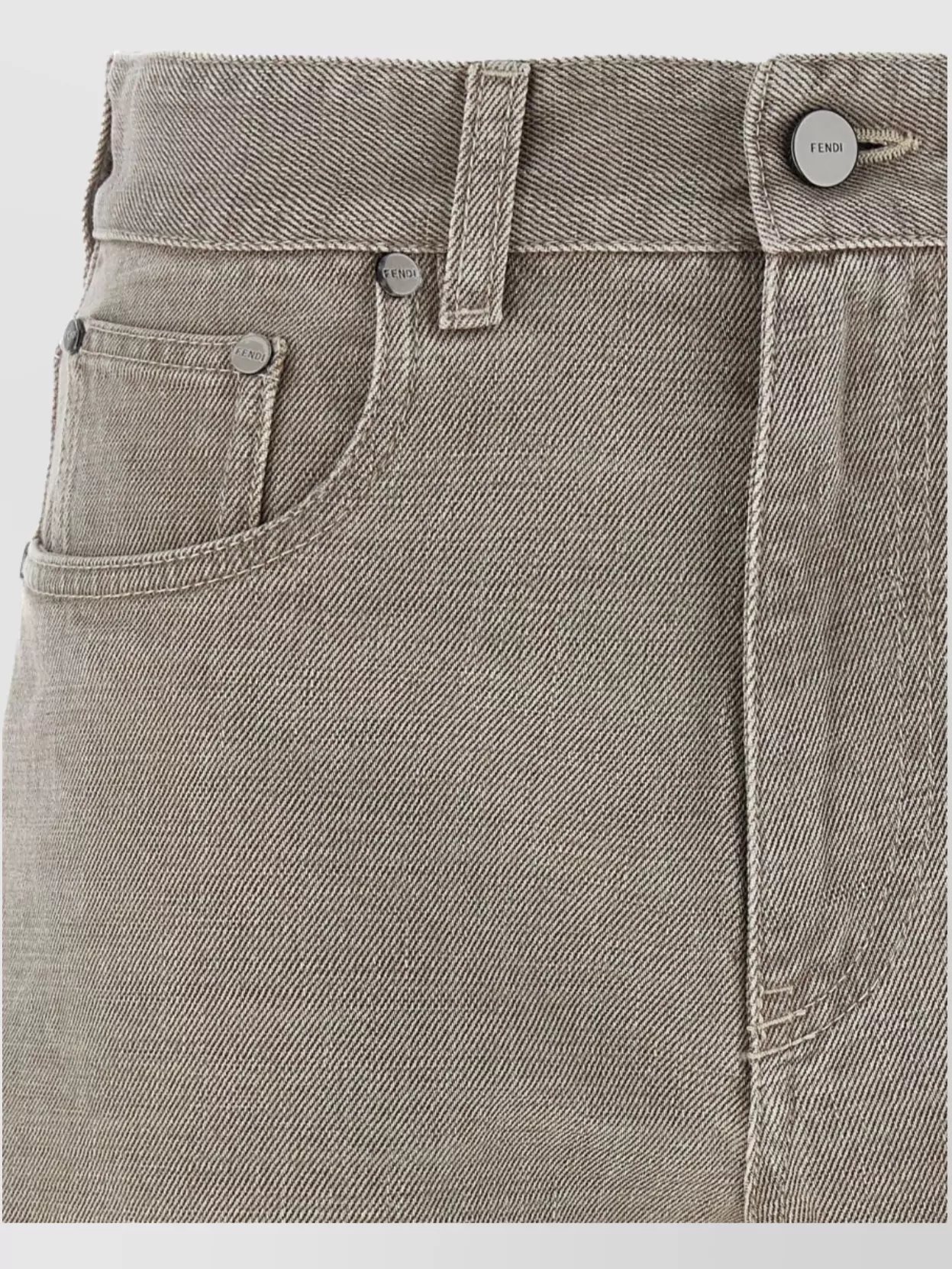 Fendi Grey Denim Shorts