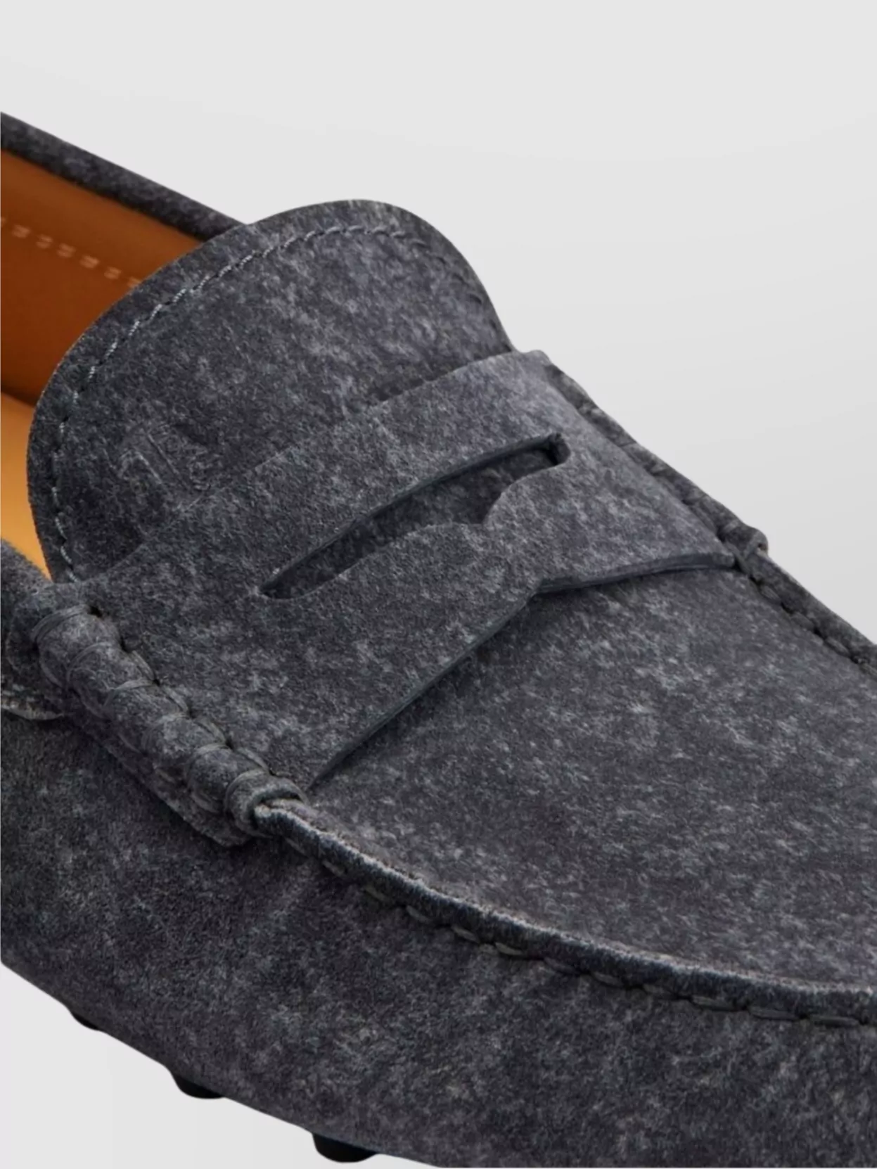 Tod's Almond Toe Leather Loafers With Penny Strap