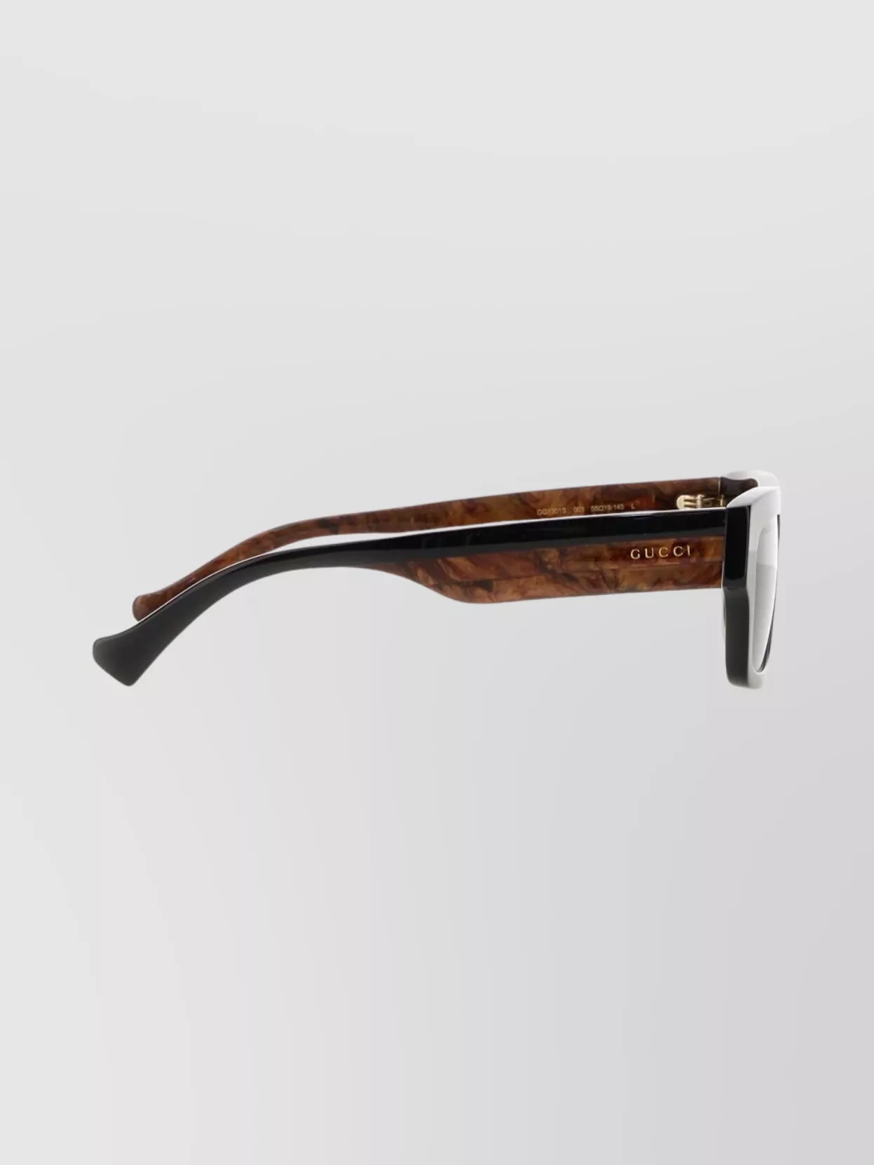 Gucci Modern Rectangular Sunglasses Tortoiseshell Arms