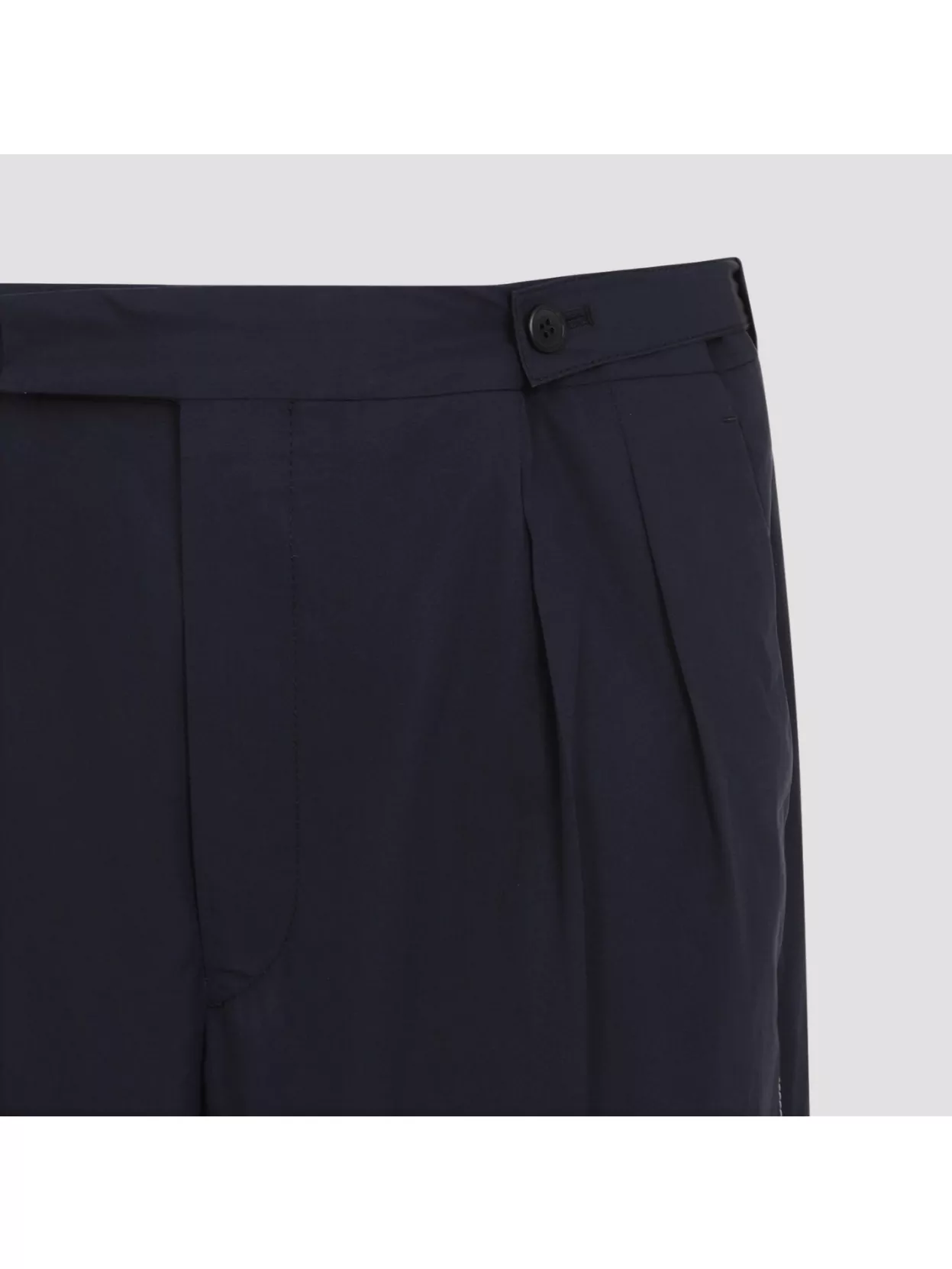 Prada Cotton Popeline Pants Button Detail