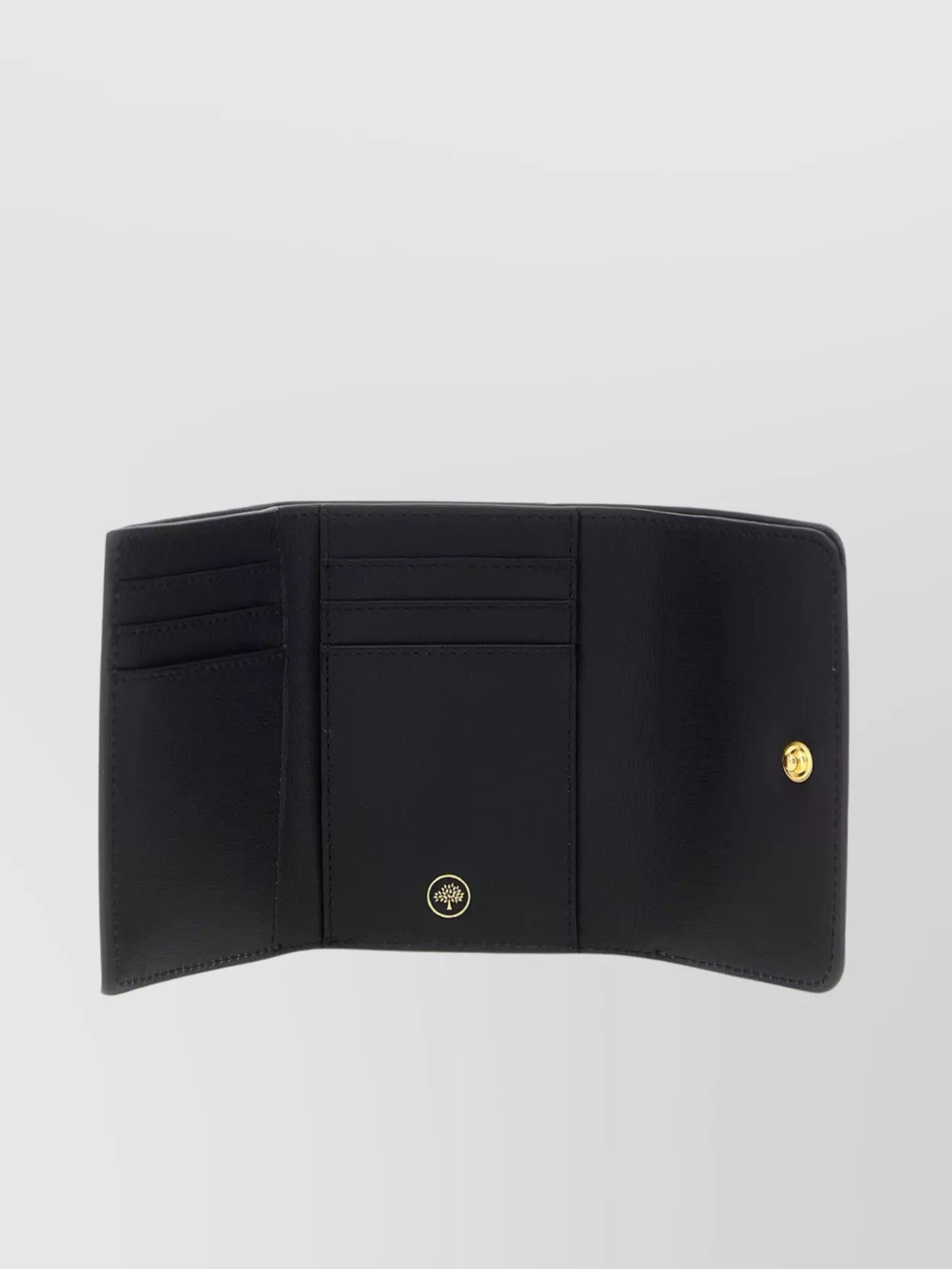 Mulberry Textured Trifold Continental Wallet With Gold-tone Hardware