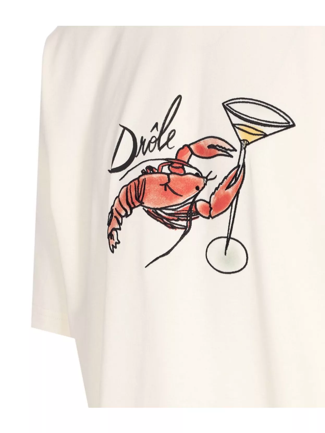 Drôle De Monsieur Graphic Print Crewneck T-Shirt Le Homard Design