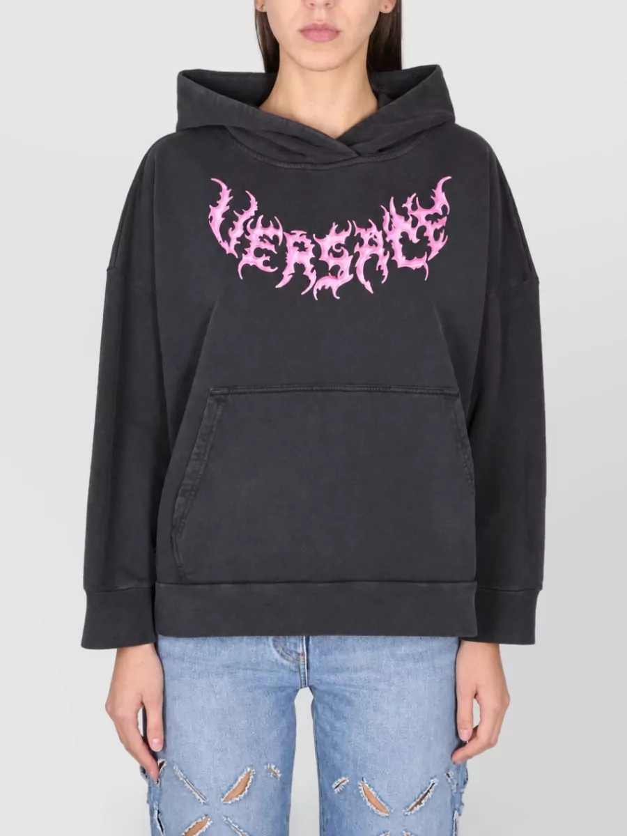 Versace Logo Hooded Sweatshirt