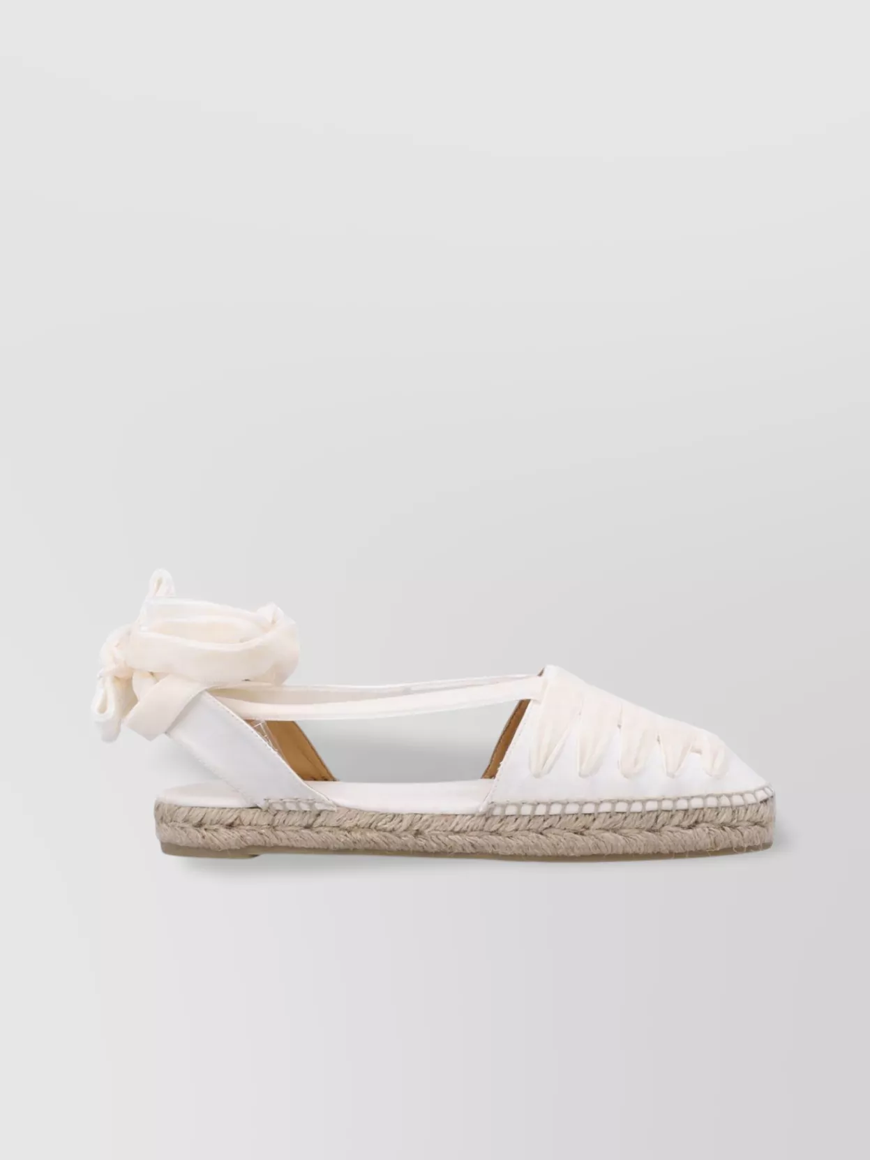 Castaã±er Lace-up Shoes With Espadrille Sole And Ribbon Detail