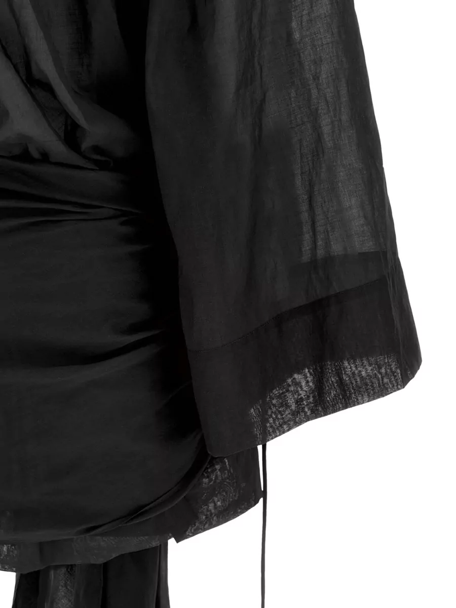 The Andamane Cotton Mini V-Neck Long-Sleeve Dress