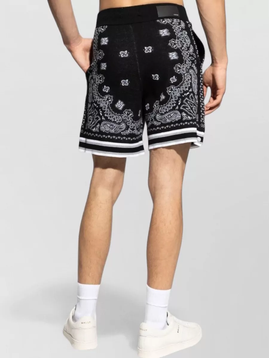 Amiri Bandana Knit Shorts Elastic Waistband