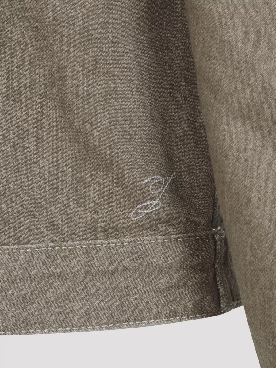 Jacquemus Ovalo Cargo Jacket Collared Cropped Long Sleeves