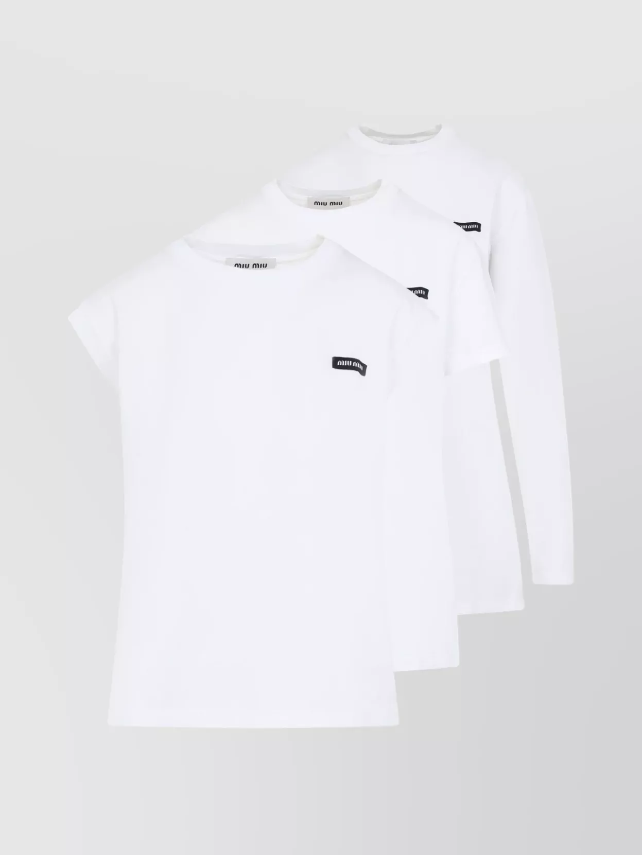 Miu Miu 3-Pack Cotton T-Shirt Trio