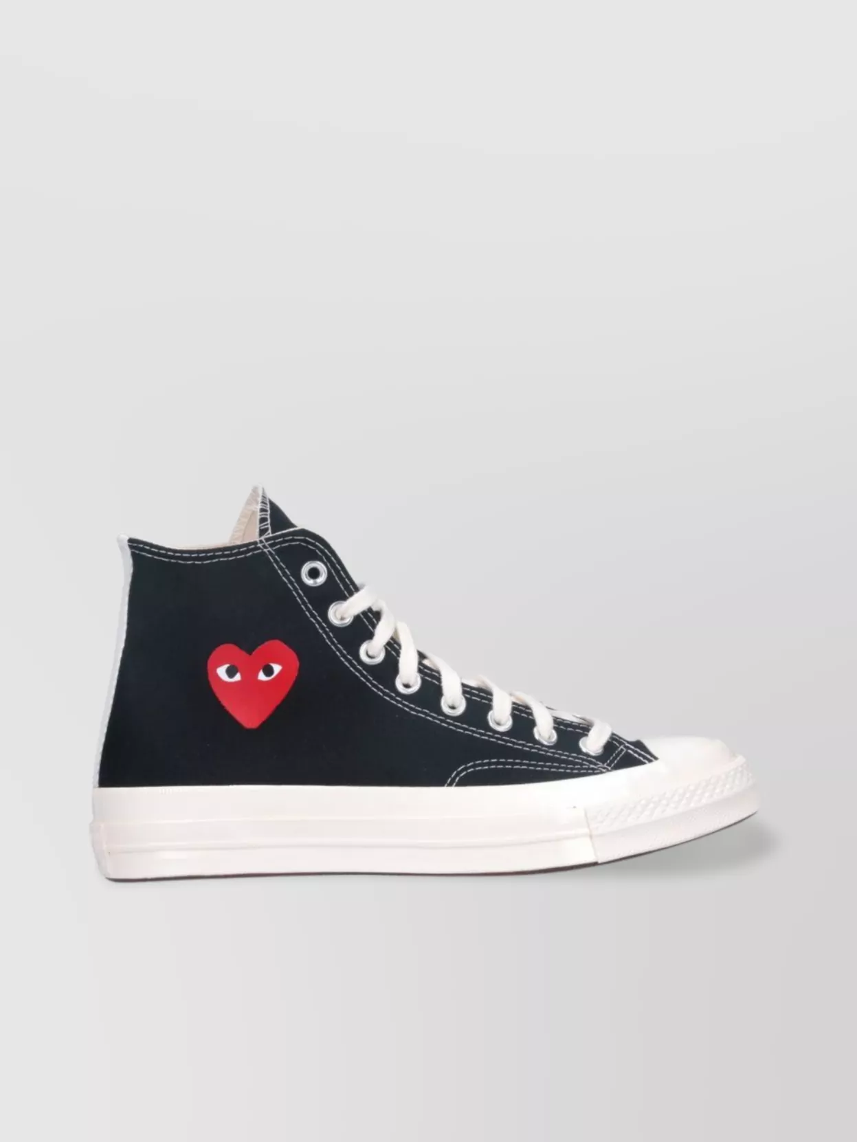 Comme Des Garçons Play Heart Stitched Canvas Low Top Sneakers