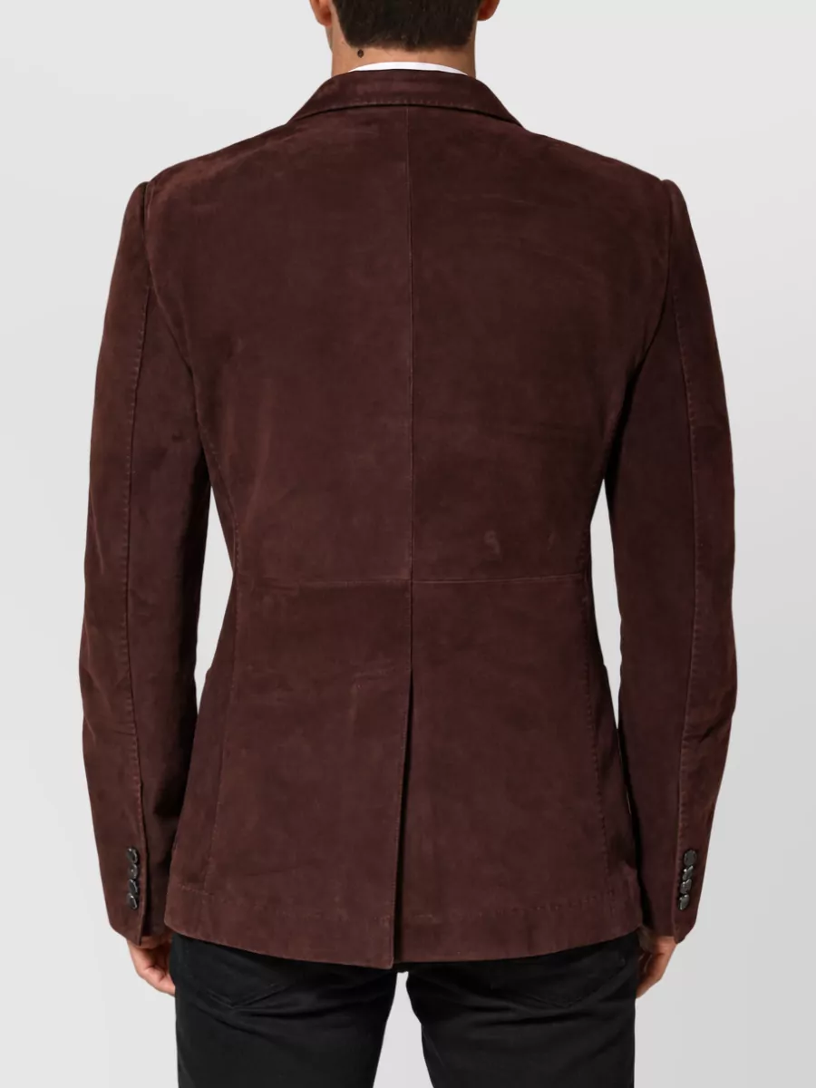 Dolce&Gabbana Lamb Leather Double Breasted Jacket