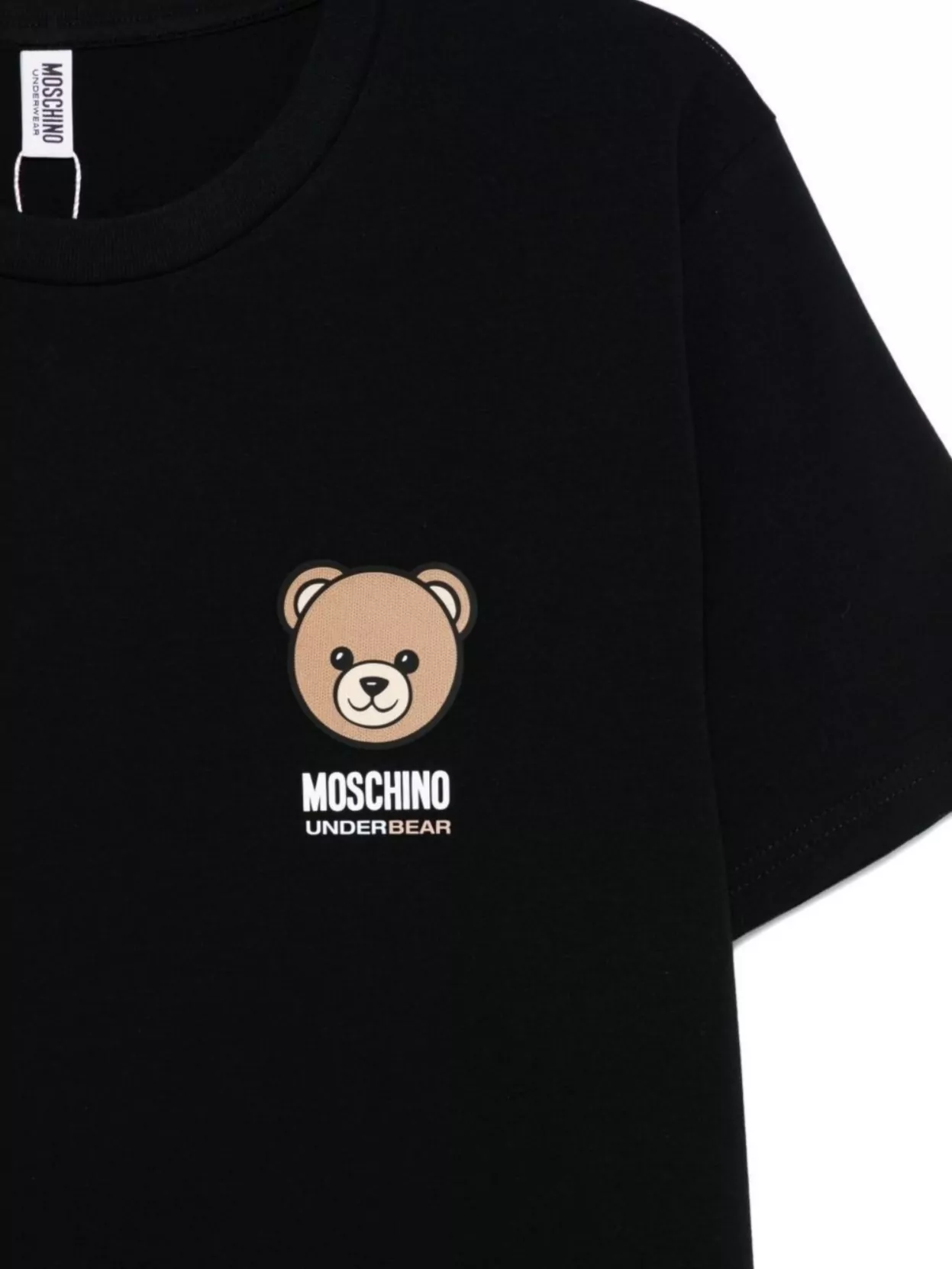 Moschino Bear Motif Crew Neck Short Sleeve T-Shirt