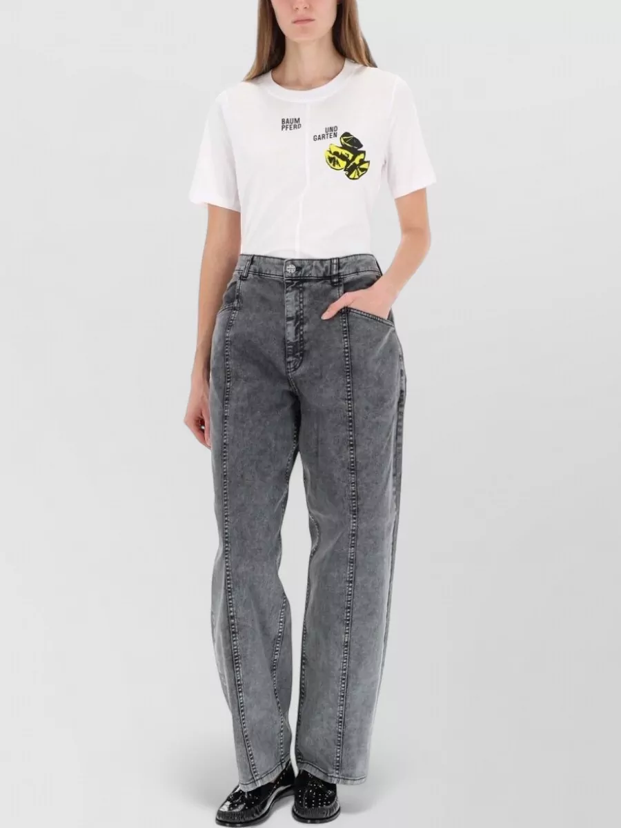 Baum Und Pferdgarten asymmetric t-shirt