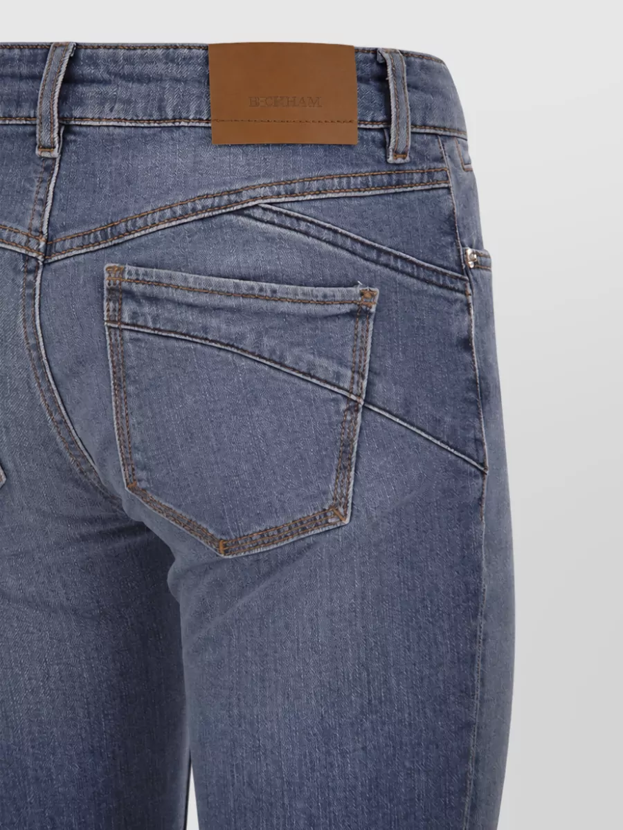 Sportmax Low-Rise Mini Flared Denim Trousers