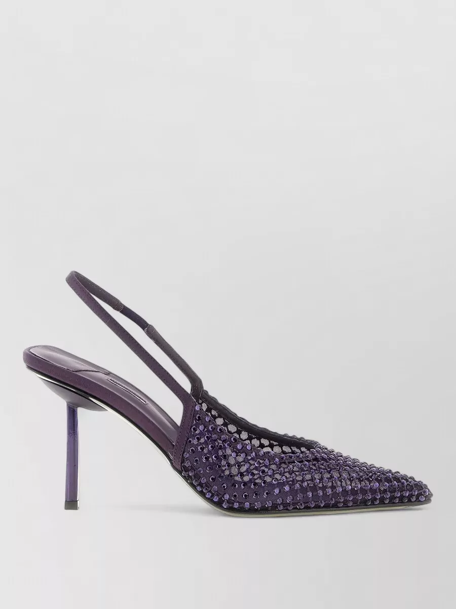 Le Silla crystal-embellished slingback mules