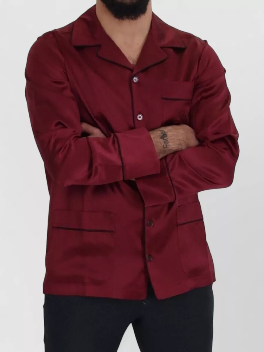 Dolce&Gabbana Silk Lounge Pajama Shirt