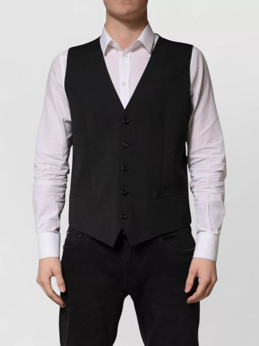 Dolce&Gabbana Virgin wool formal waistcoat