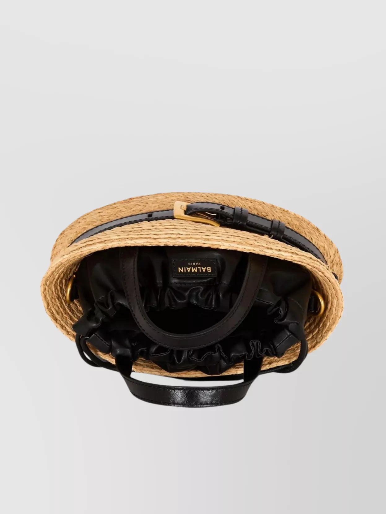 Balmain Mini Raffia Shoulder Bag Shuffle