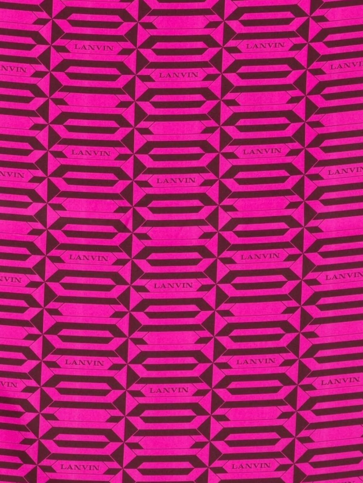 Lanvin Geometric Pattern Lightweight Rectangular Scarf