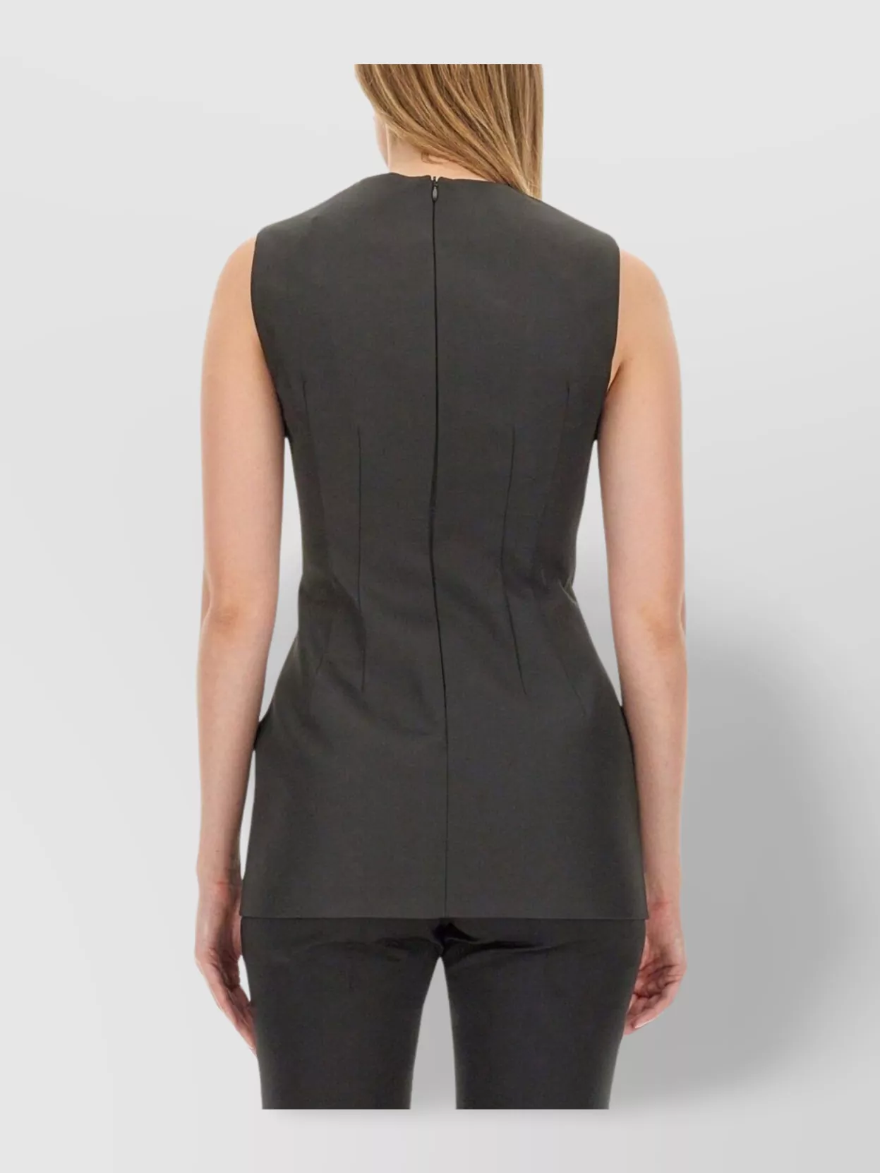 Sportmax Fitted Sleeveless Top Square Neck