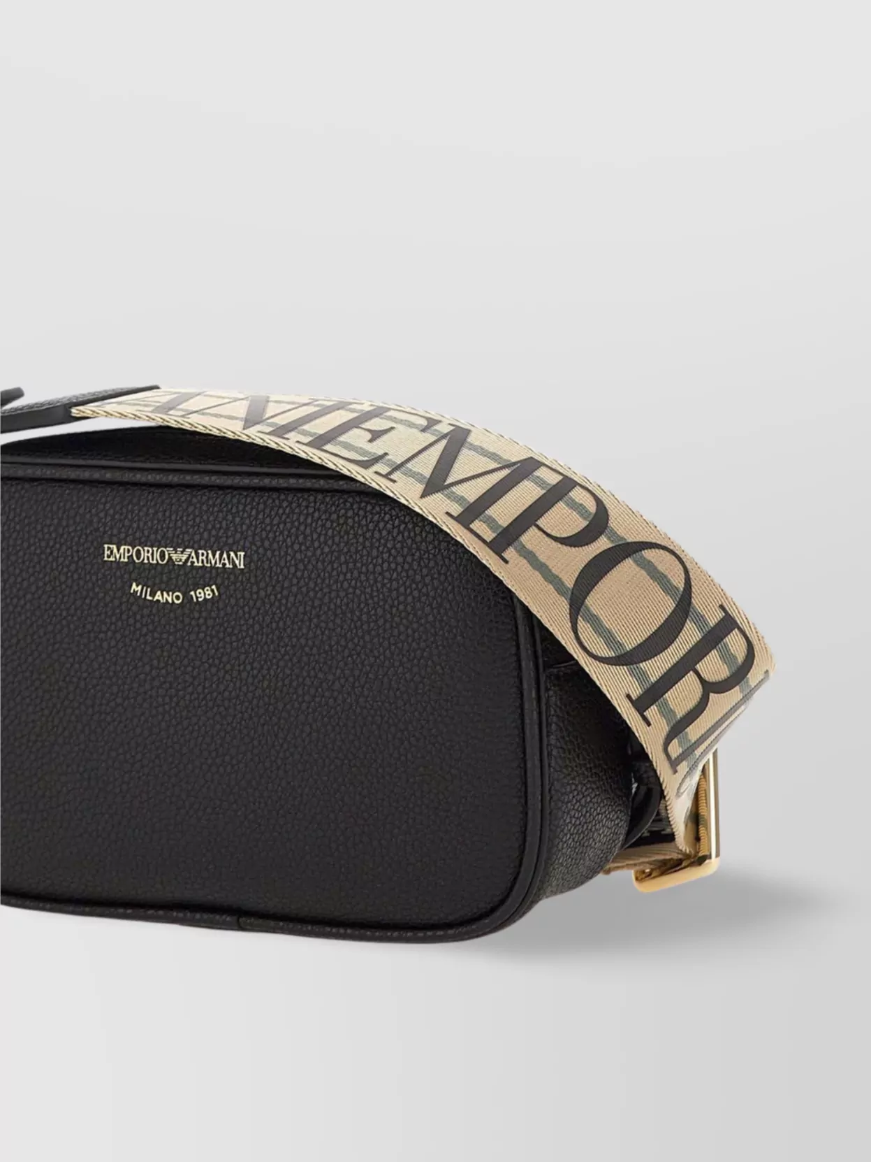 Emporio Armani Official Store Deer-print Camera Case With Shoulder Strap