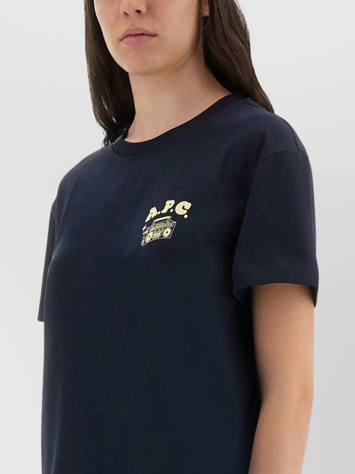Apc A.p.c. Body Disco Crewneck T-shirt In Blue