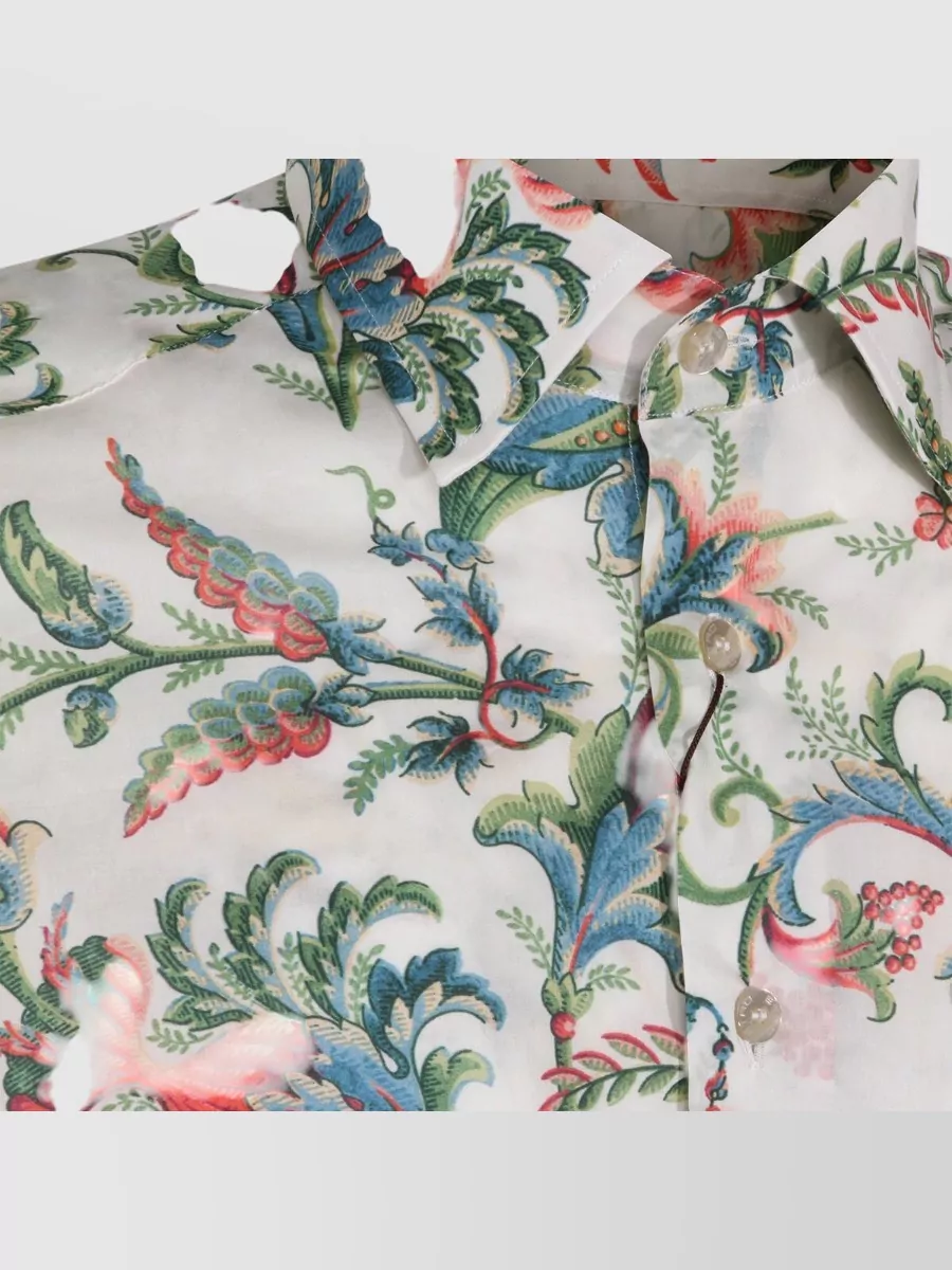 Etro Casual Shirt Button Down Collar Floral Pattern