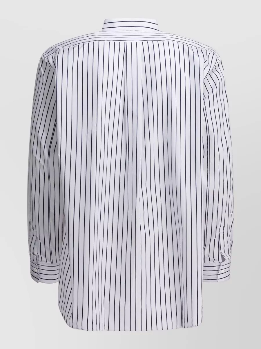 Comme Des Garçons Striped Shirt Button Down Collar Pocket