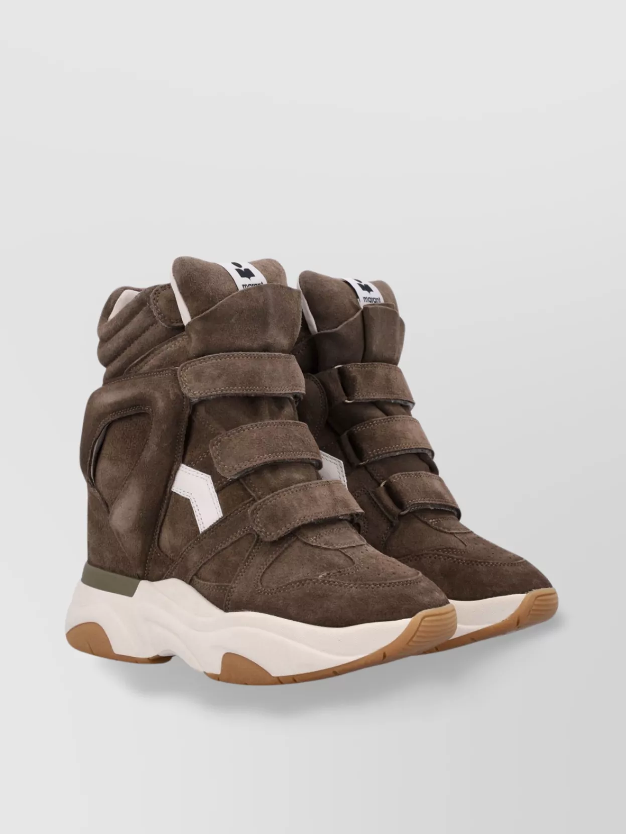 Isabel Marant High-top Suede Sneakers Contrast Sole