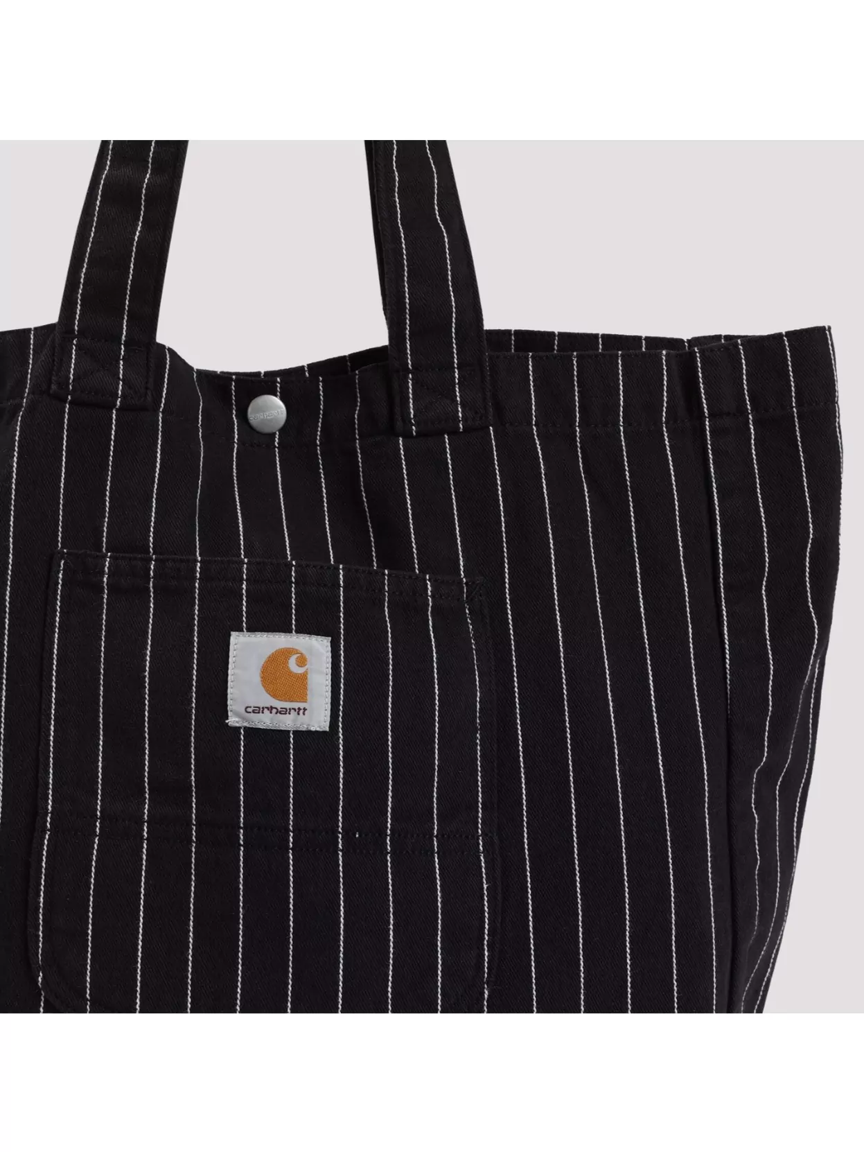 Carhartt Wip Striped Cotton Tote Bag With Front Pocket