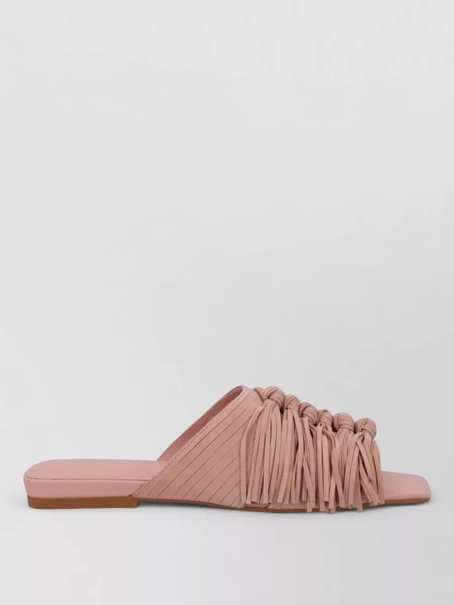 Ash Leather Slides