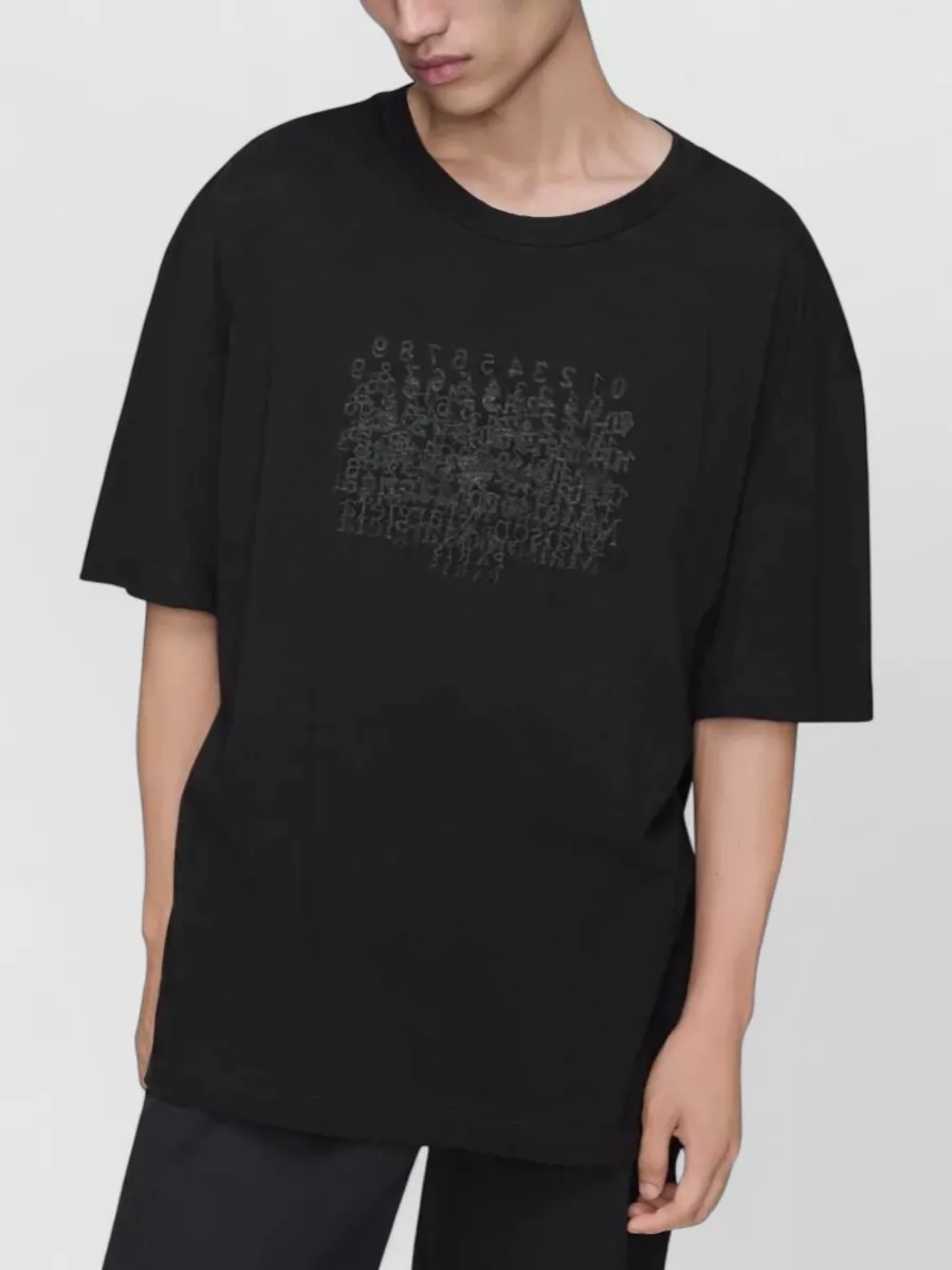 Maison Margiela Printed Cotton Crew Neck Short Sleeve T-Shirt