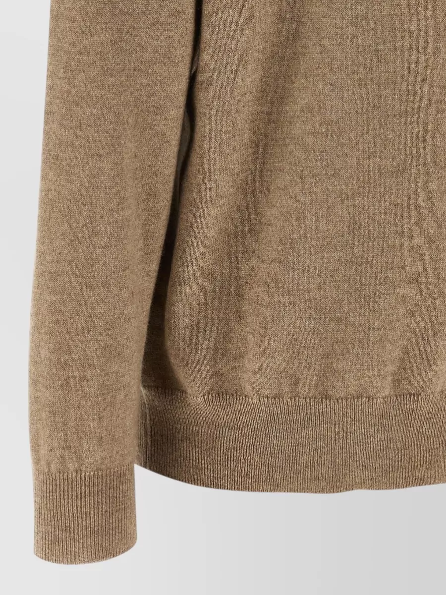 Brunello Cucinelli Cashmere Mélange High-Neck Long-Sleeve Sweater