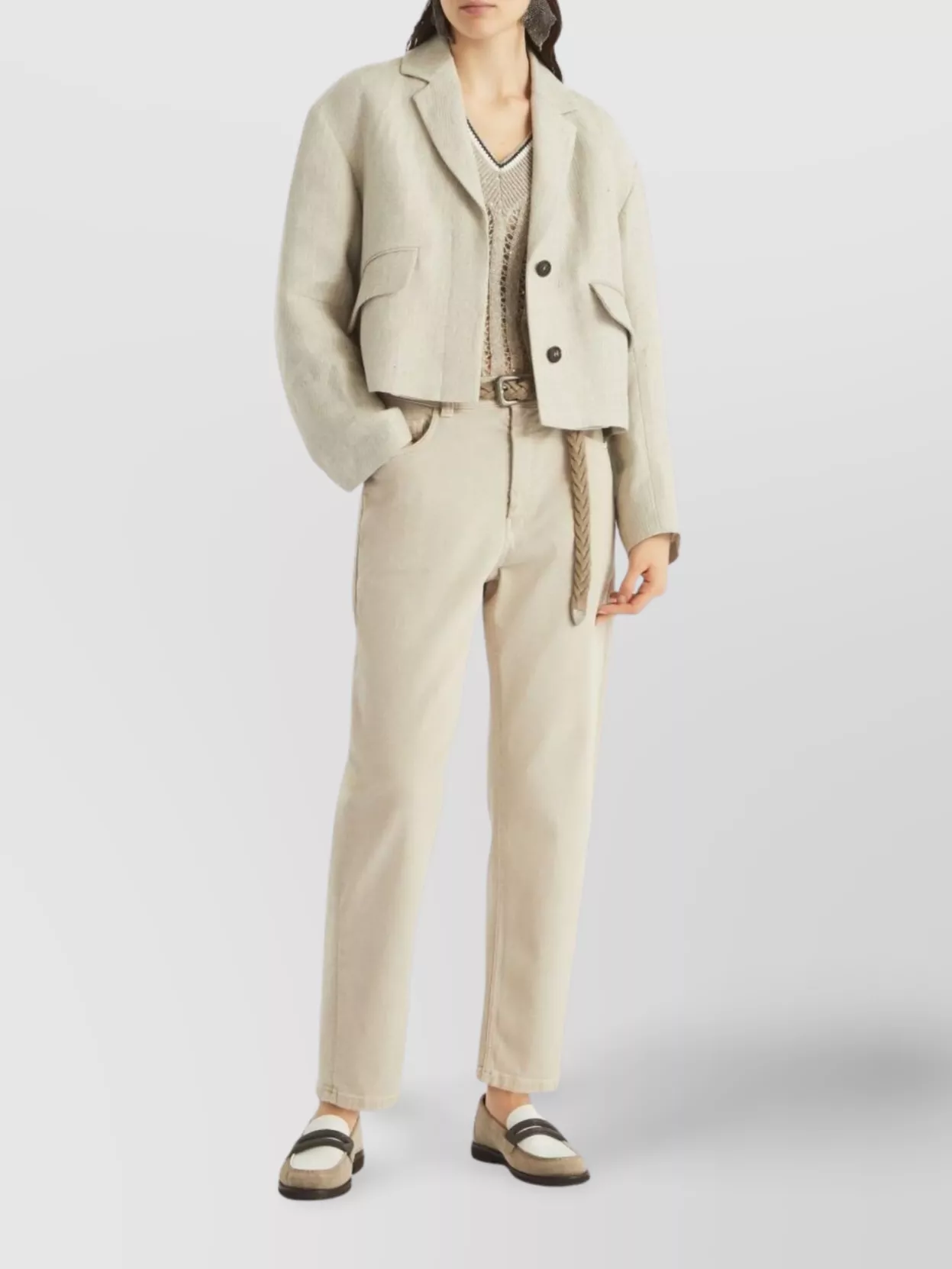 Brunello Cucinelli High Waist Relaxed Fit Denim Trousers