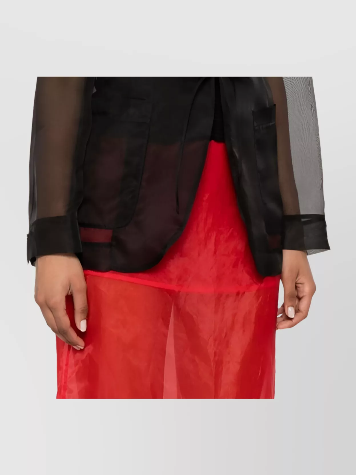 Shop Forte Forte Sheer Fabric Jacket Notched Lapels