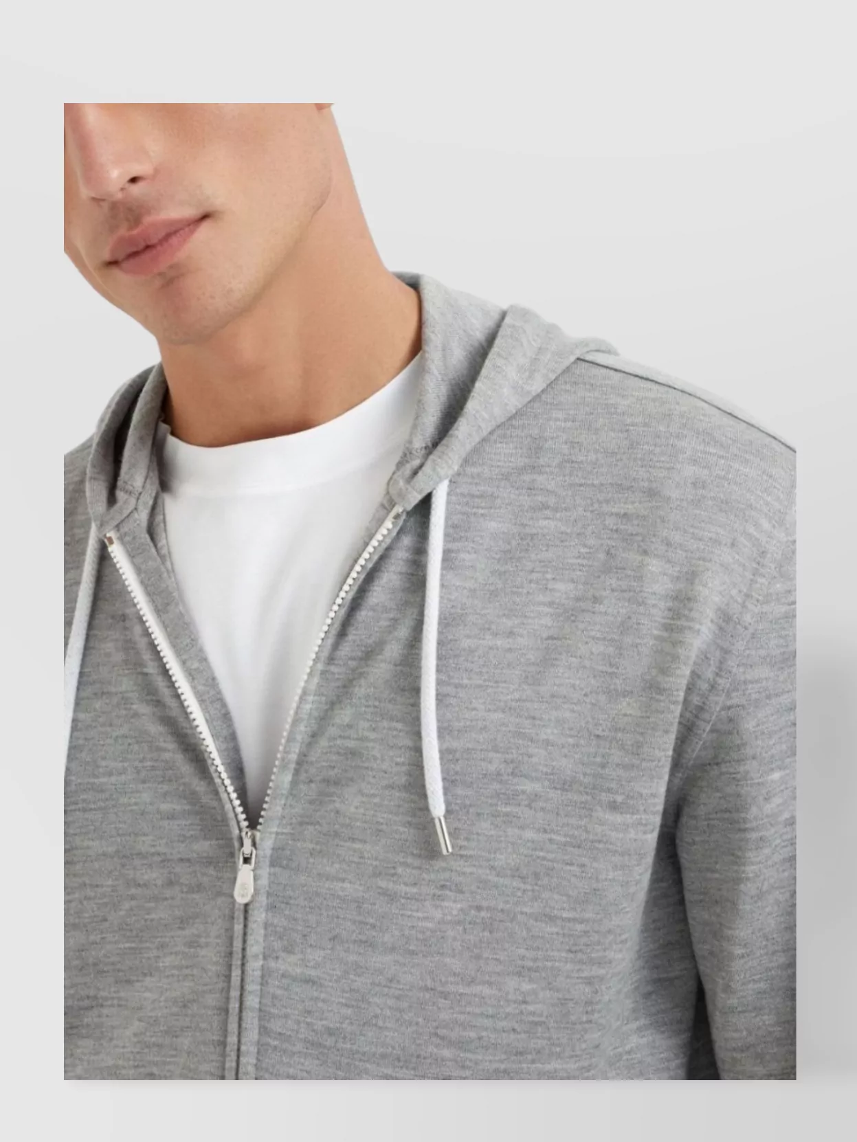 Brunello Cucinelli Cashmere Silk Blend Hoodie And Pockets