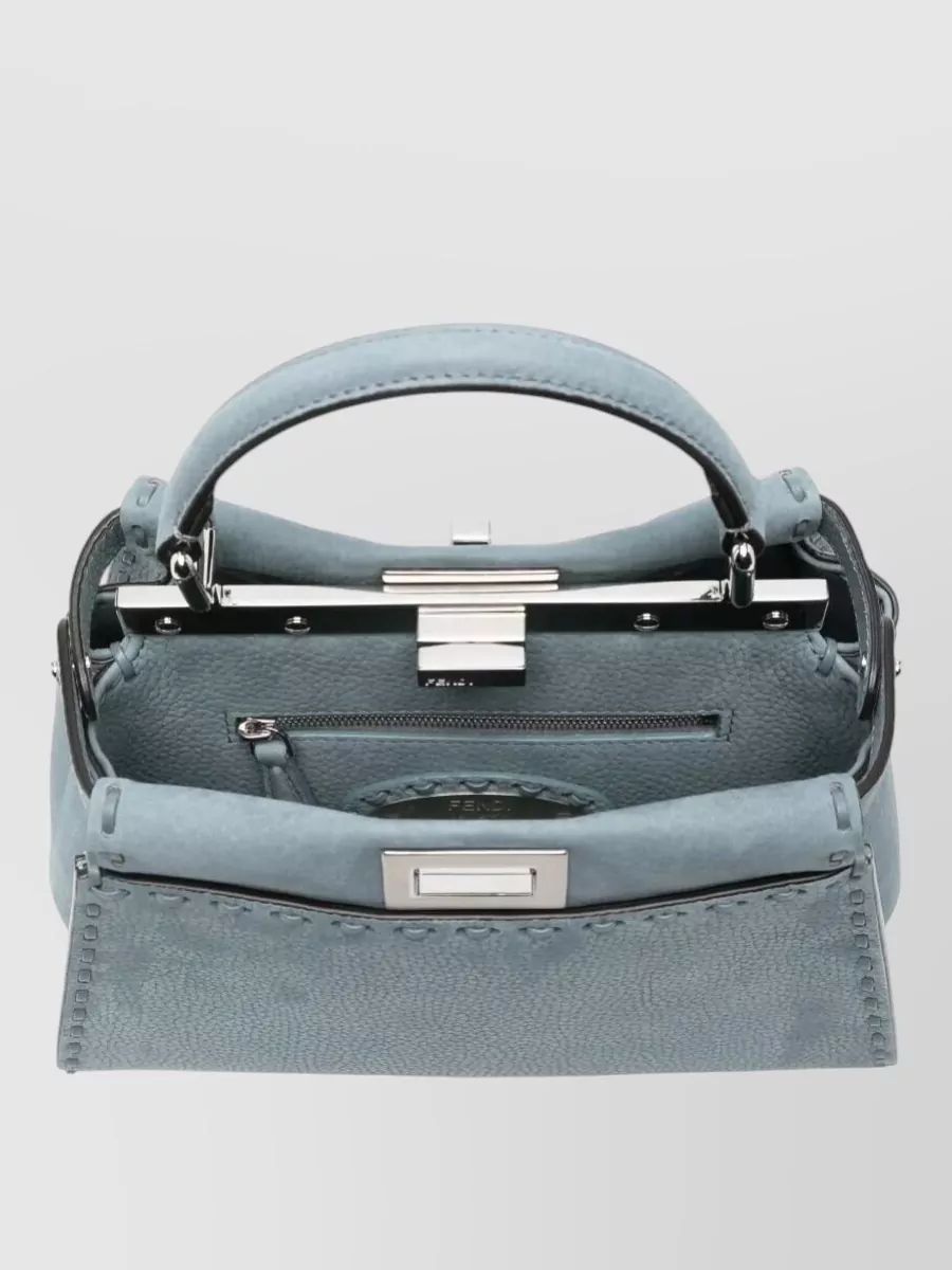 Fendi Peekaboo Mini Tote Bag Suede Strap