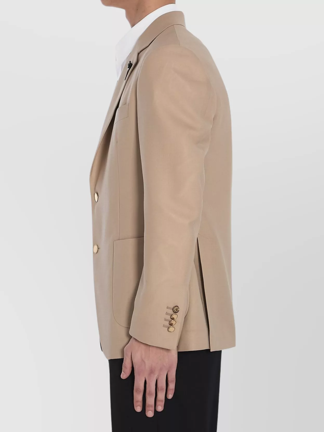 Lardini Wool Single-Breasted Jacket With Back Vents